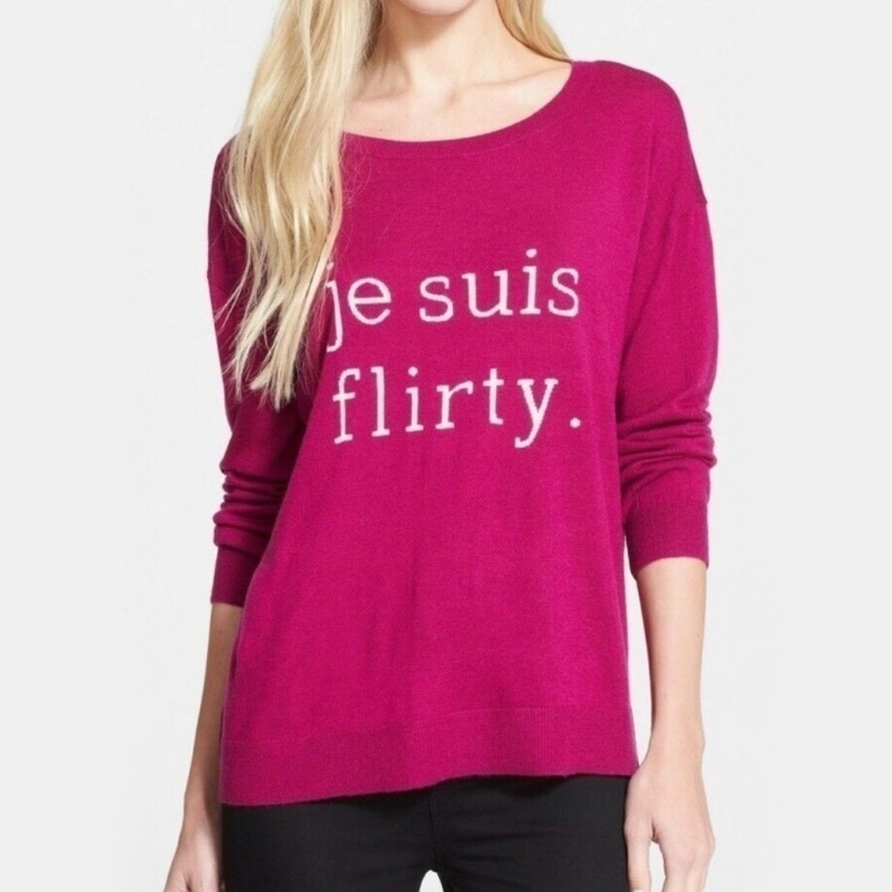 Joie 'Je Suis Flirty' Eloisa Fuchsia Sweater- small​